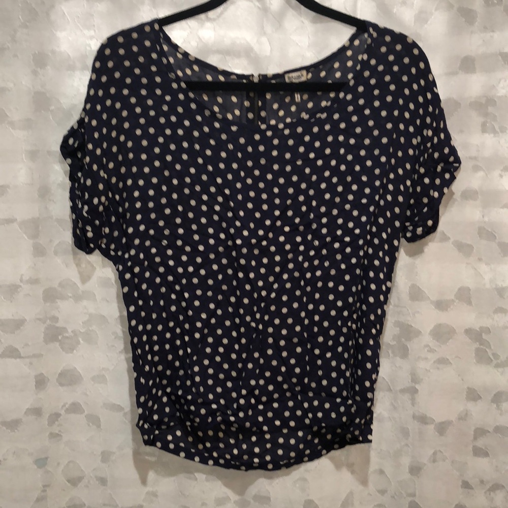 Splendid Blue and White Dolman Sleeve Blouse